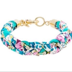J crew fabric-rhinestone bracelet